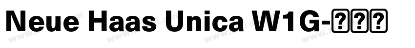 Neue Haas Unica W1G字体转换